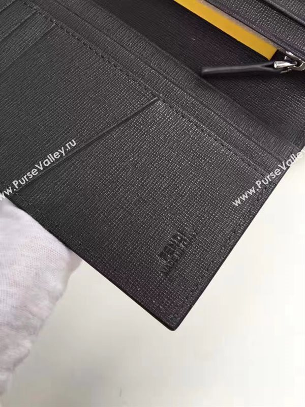 Fendi wallet yellow black bag 5489