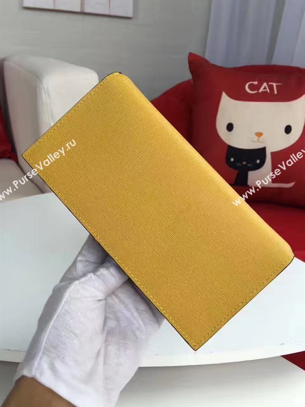 Fendi wallet yellow black bag 5489