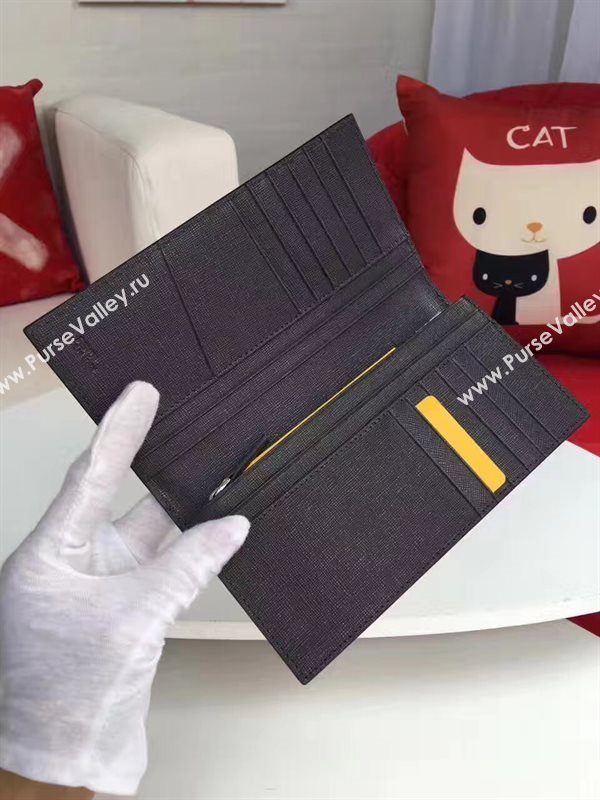 Fendi wallet yellow black bag 5489