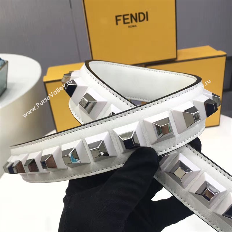 Fendi strap you cream silver v hardware 5498