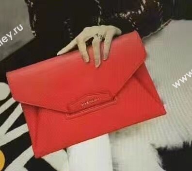 Givenchy large clutch red bag 5431