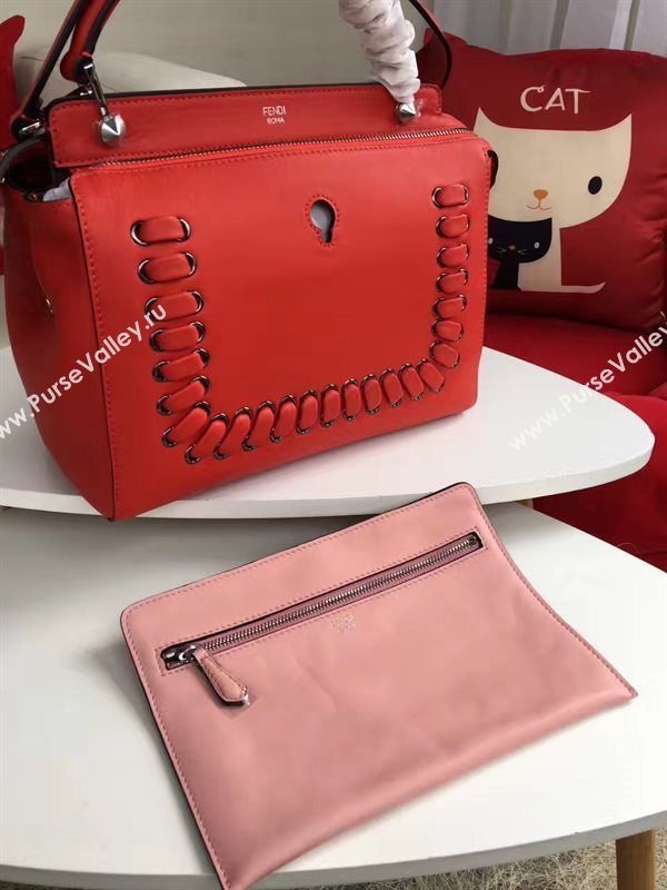 Fendi shoulder tote red bag 5541