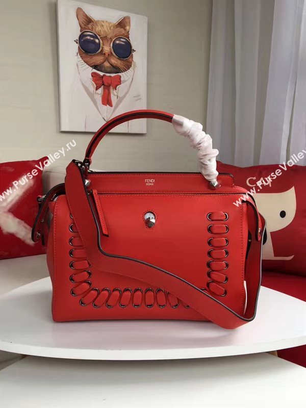 Fendi shoulder tote red bag 5541