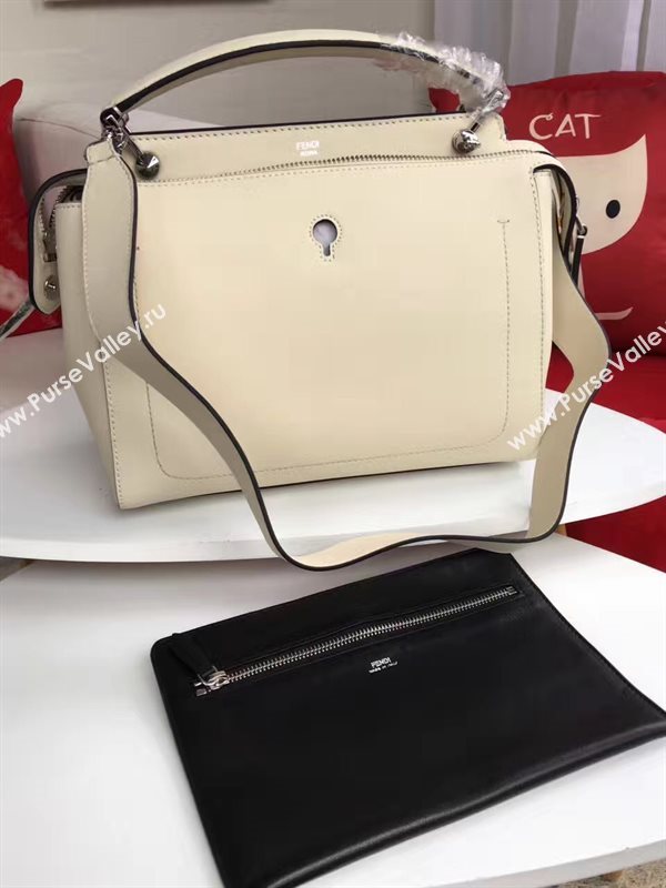 Fendi shoulder tote cream bag 5542