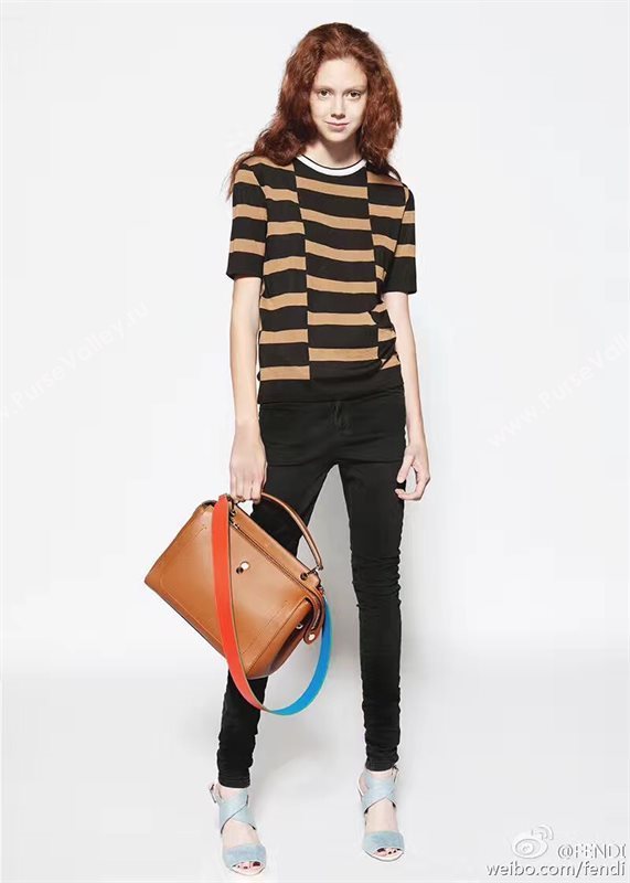 Fendi shoulder tote tan bag 5547