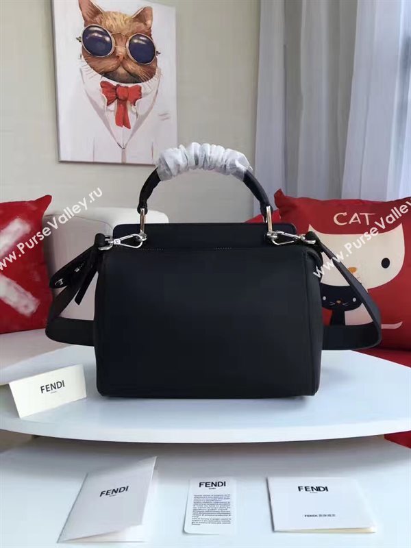 Fendi black medium tote shoulder bag 5548