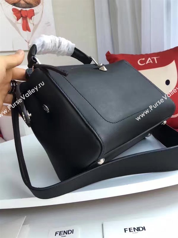 Fendi black medium tote shoulder bag 5548