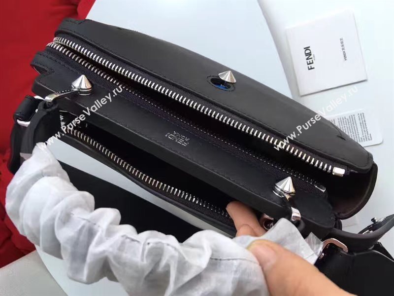 Fendi black medium tote shoulder bag 5548