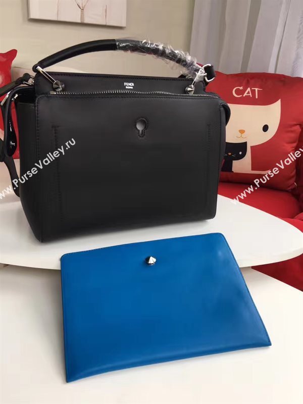 Fendi black tote shoulder bag 5549