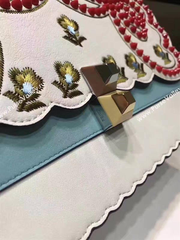 Fendi kan I cream red v bag 5551