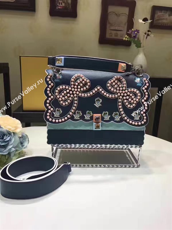 Fendi kan I blue navy bag 5552