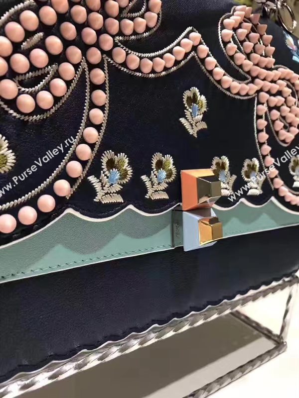 Fendi kan I blue navy bag 5552