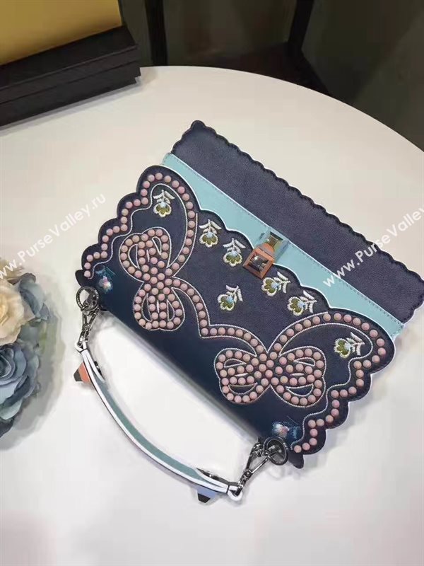 Fendi kan I blue navy bag 5552