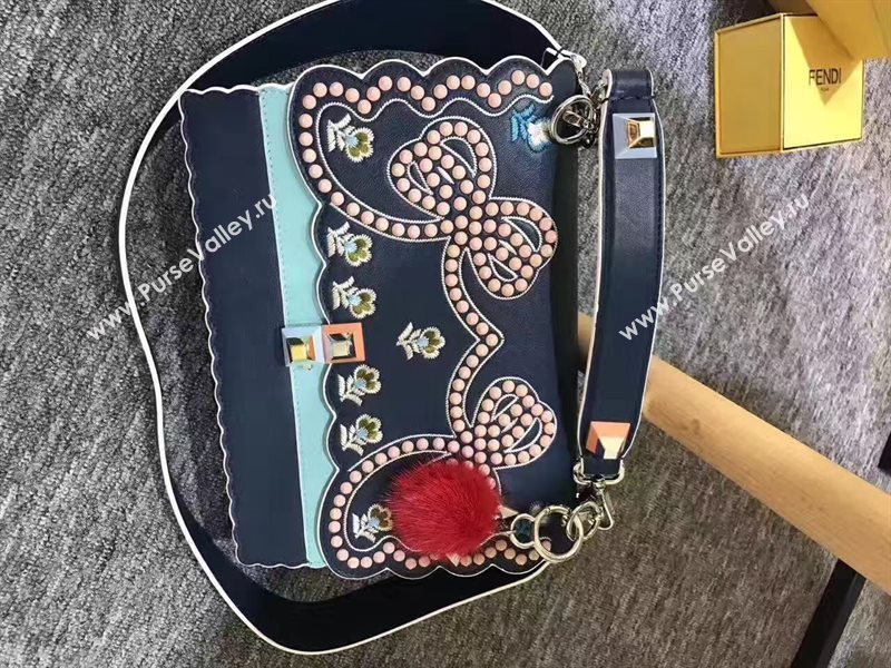 Fendi kan I blue navy bag 5552