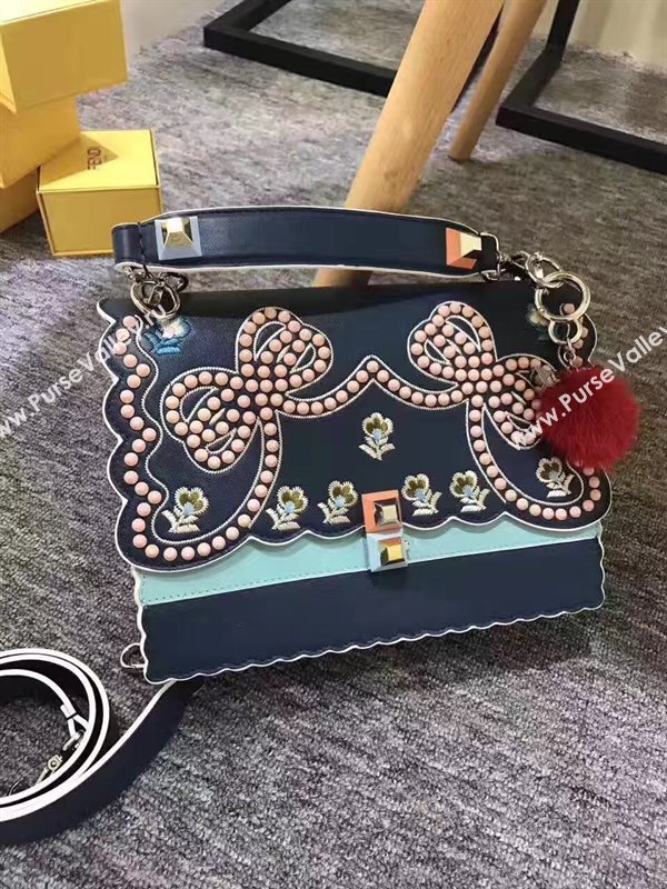 Fendi kan I blue navy bag 5552
