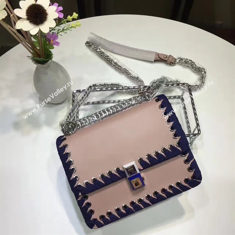 Fendi mini kan I tan navy v bag 5553