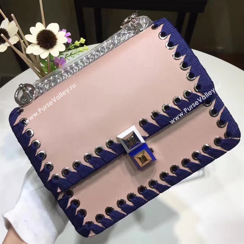 Fendi mini kan I tan navy v bag 5553