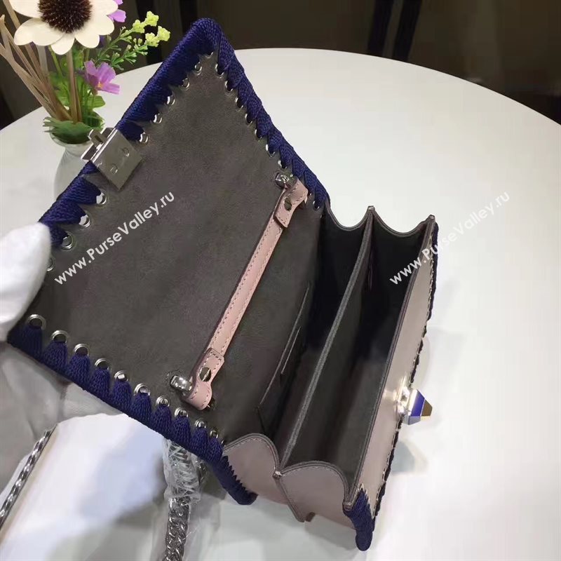 Fendi mini kan I tan navy v bag 5553