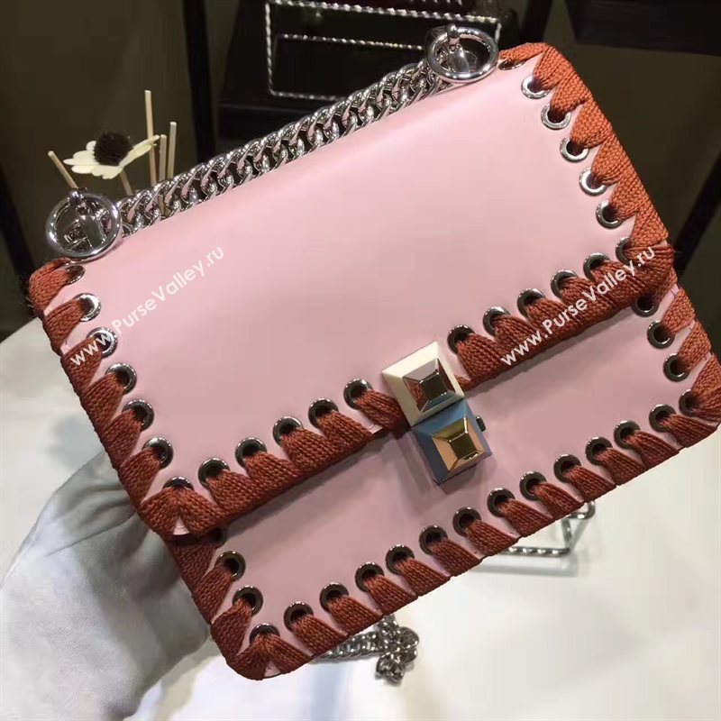 Fendi mini kan I tan pink bag 5554