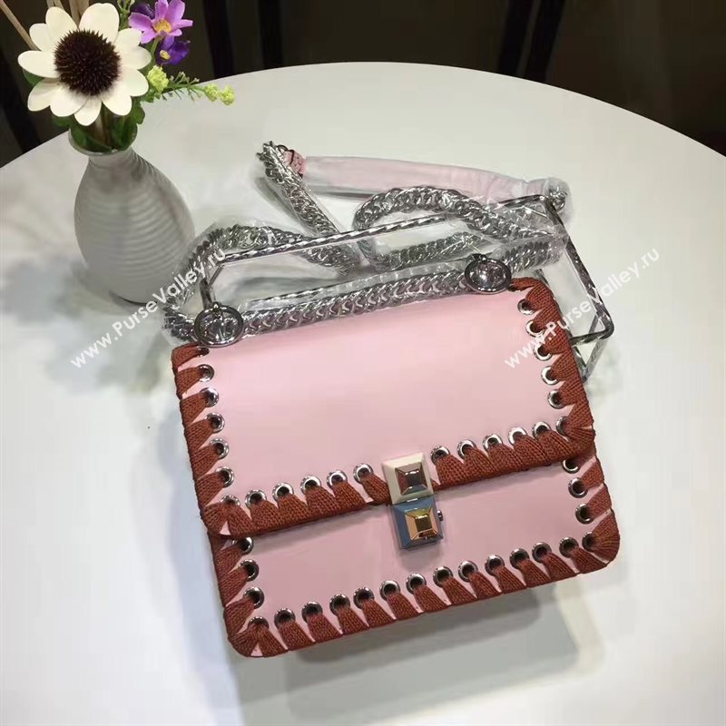 Fendi mini kan I tan pink bag 5554