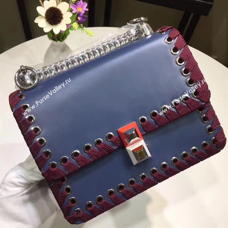 Fendi mini kan I navy coffee v bag 5555