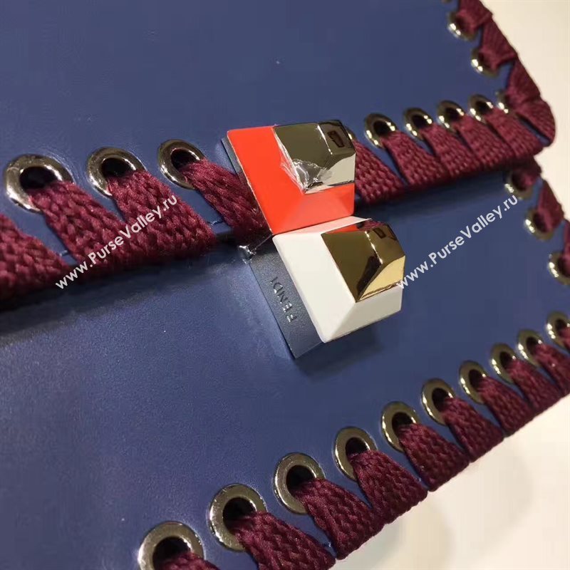 Fendi mini kan I navy coffee v bag 5555