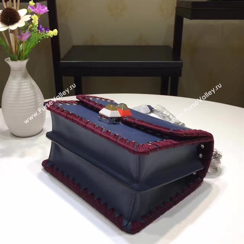 Fendi mini kan I navy coffee v bag 5555