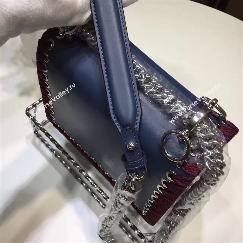 Fendi mini kan I navy coffee v bag 5555