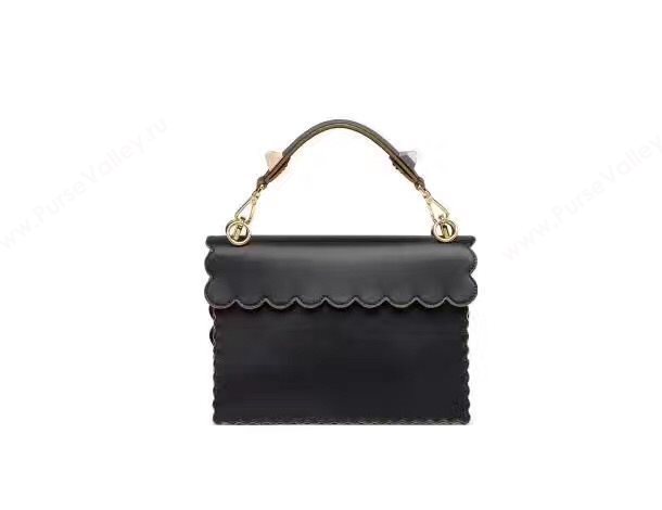 Fendi medium kan I black gold v bag 5557