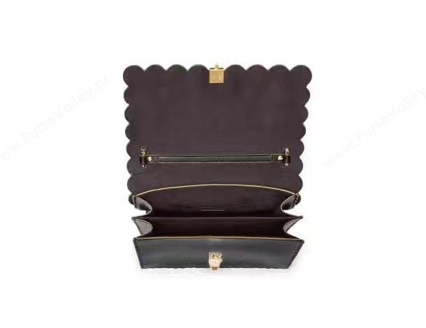 Fendi medium kan I black gold v bag 5557