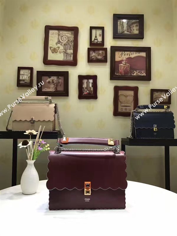 Fendi medium kan wine I bag 5559