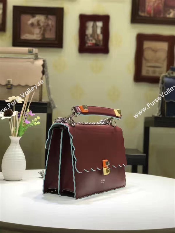 Fendi medium kan wine I bag 5559