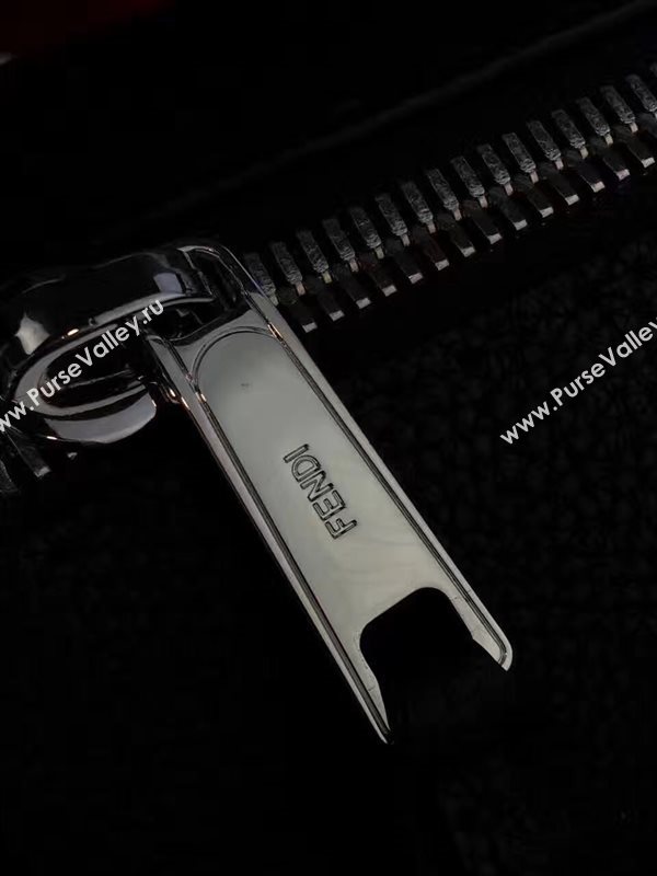 Fendi lei selleria black silver v bag 5566