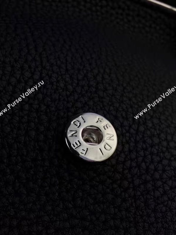 Fendi lei selleria black silver v bag 5566