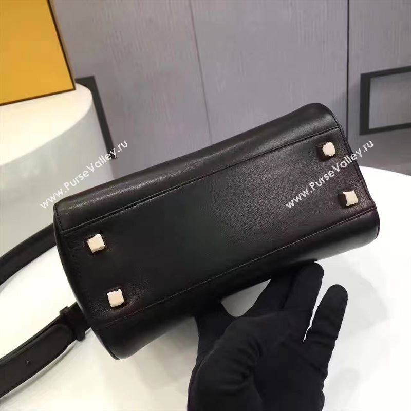 Fendi mini peekaboo black v gold you strap bag 5568