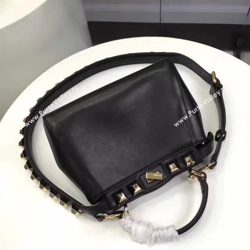 Fendi mini peekaboo black v gold you strap bag 5568
