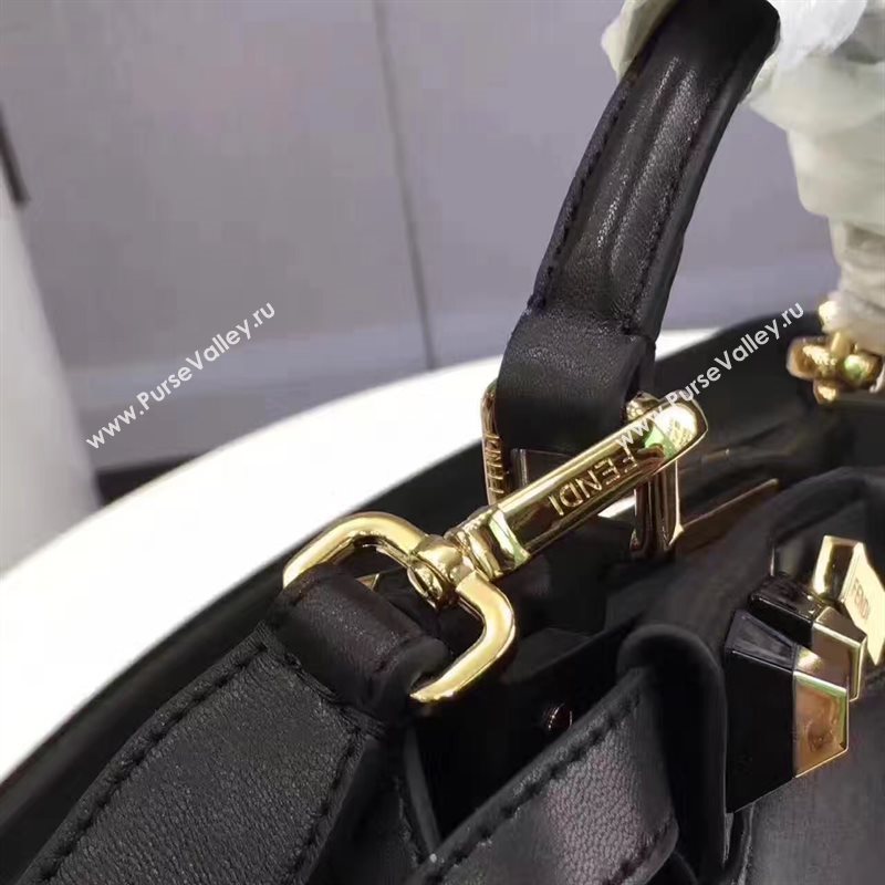 Fendi mini peekaboo black v gold you strap bag 5568