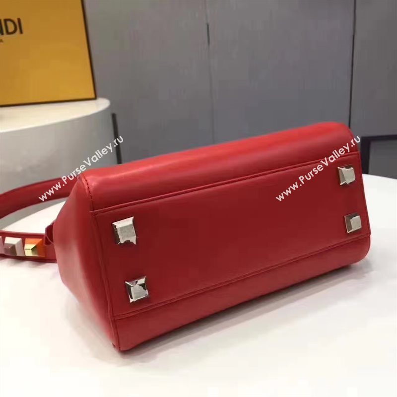 Fendi mini peekaboo red v you strap bag 5569