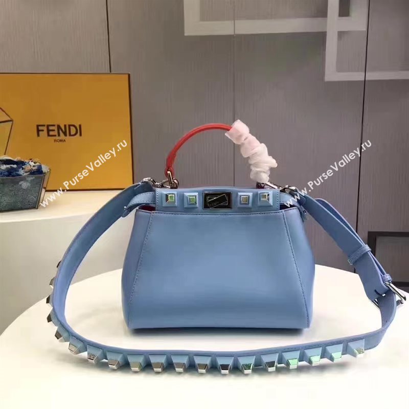 Fendi mini peekaboo light blue v you strap bag 5570