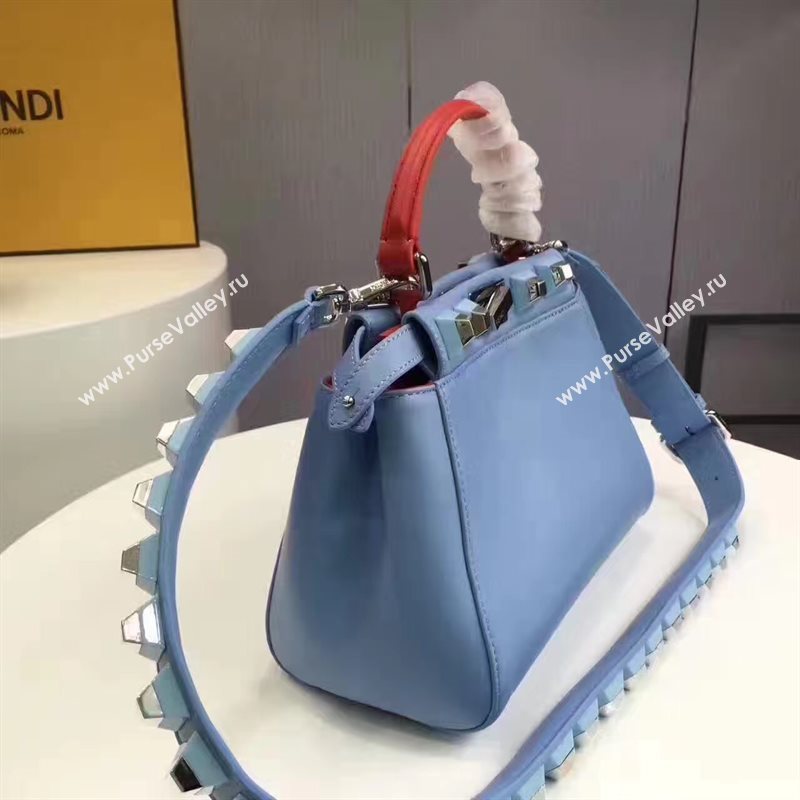 Fendi mini peekaboo light blue v you strap bag 5570