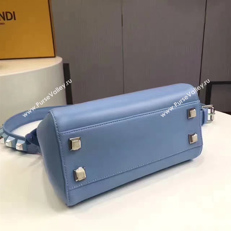 Fendi mini peekaboo light blue v you strap bag 5570