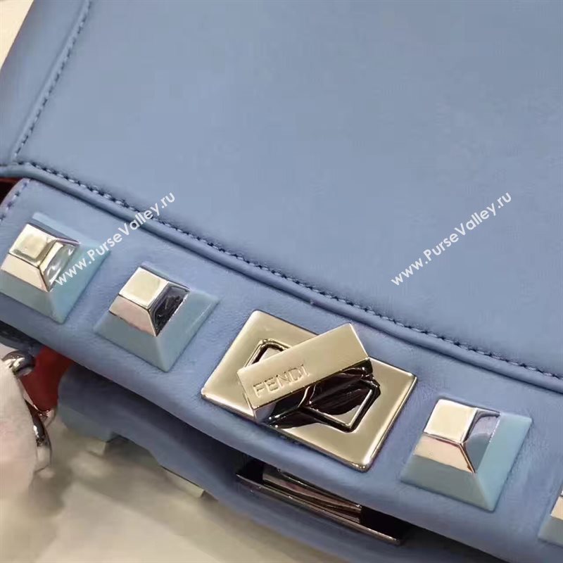 Fendi mini peekaboo light blue v you strap bag 5570