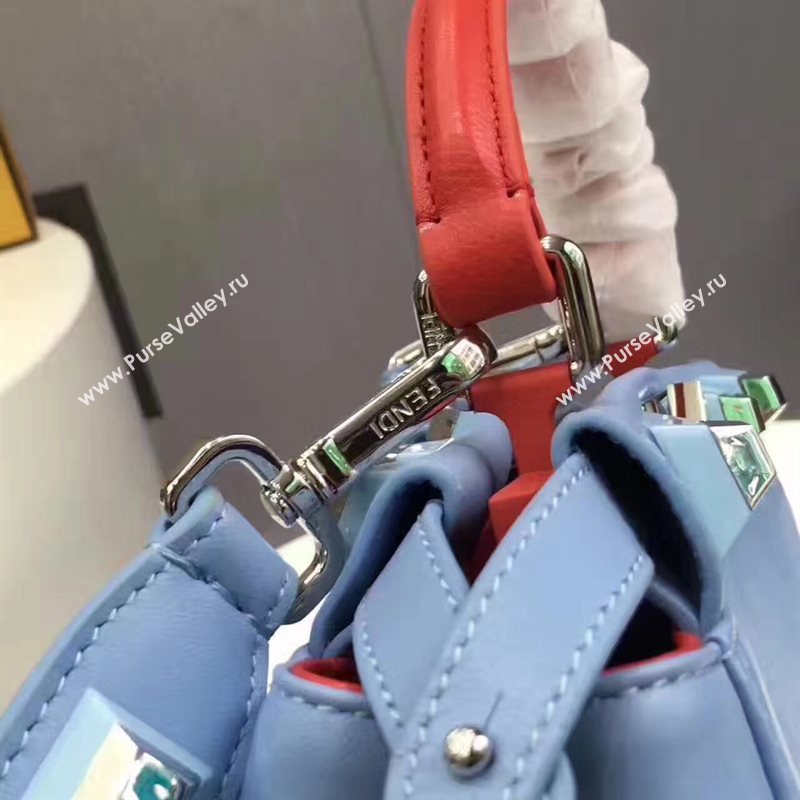 Fendi mini peekaboo light blue v you strap bag 5570