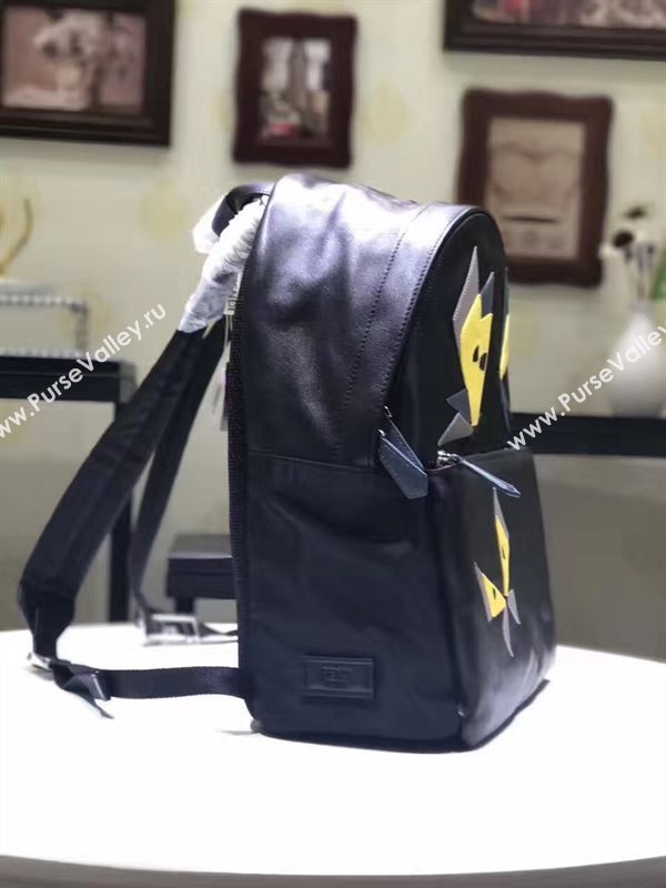 Fendi large backpack black yellow v bag 5571