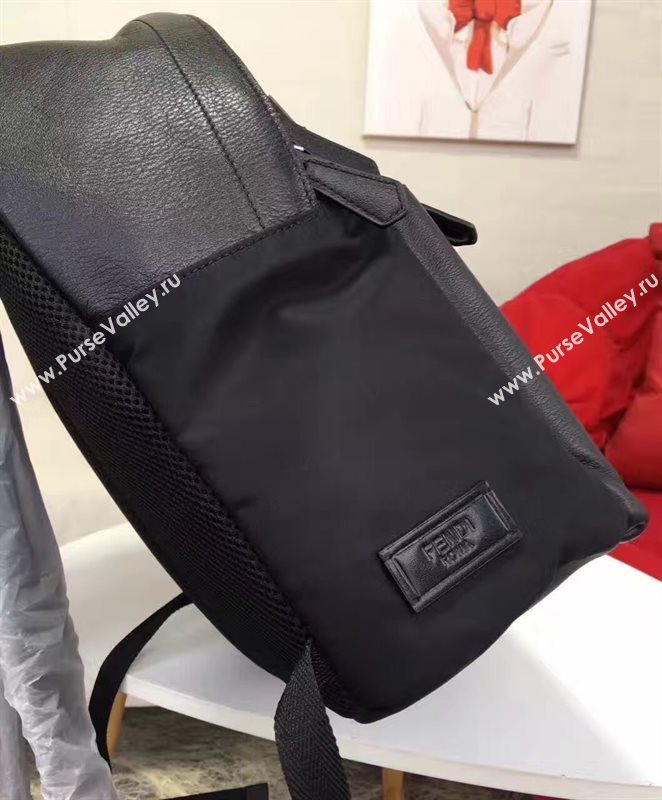 Fendi large backpack black silver v bag 5572