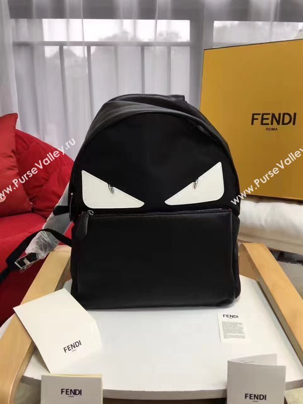 Fendi large backpack black white v bag 5573
