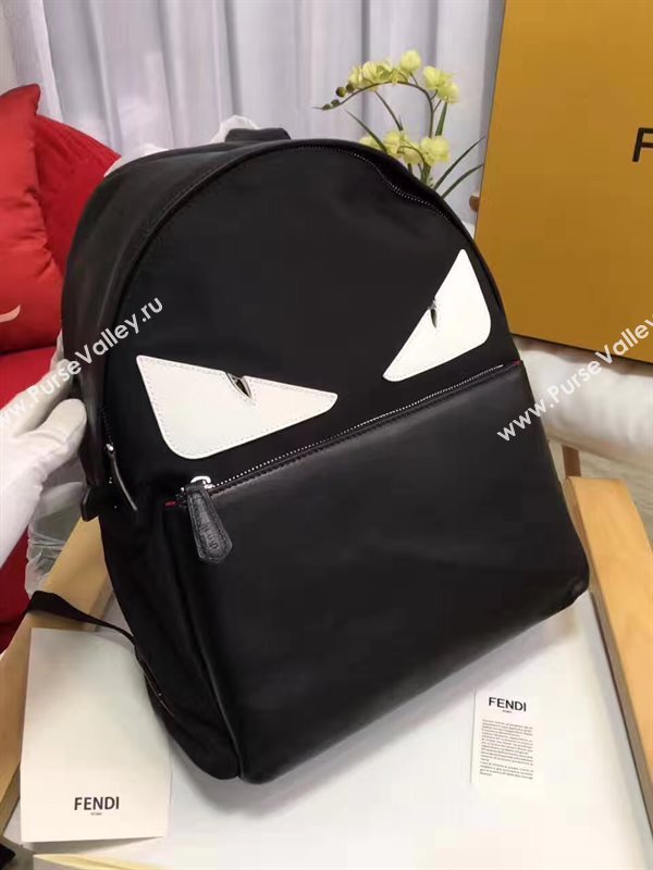Fendi large backpack black white v bag 5573