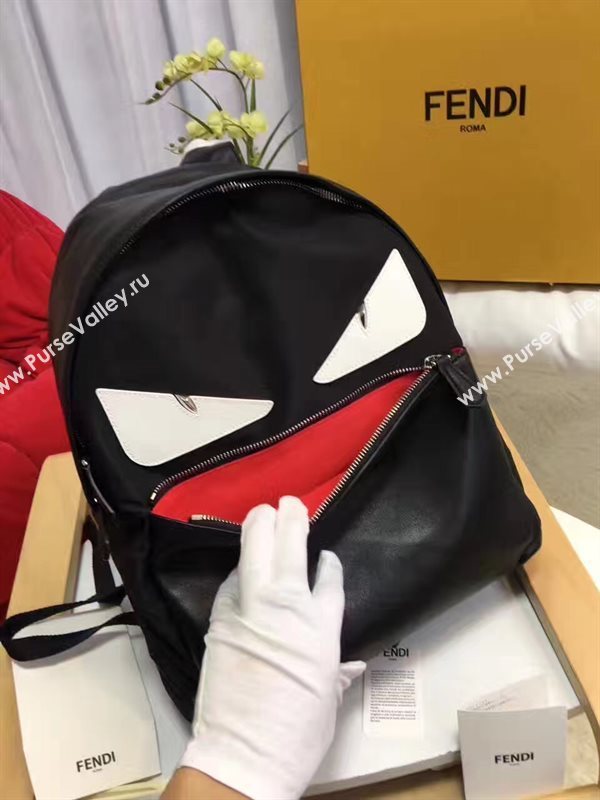 Fendi large backpack black white v bag 5573