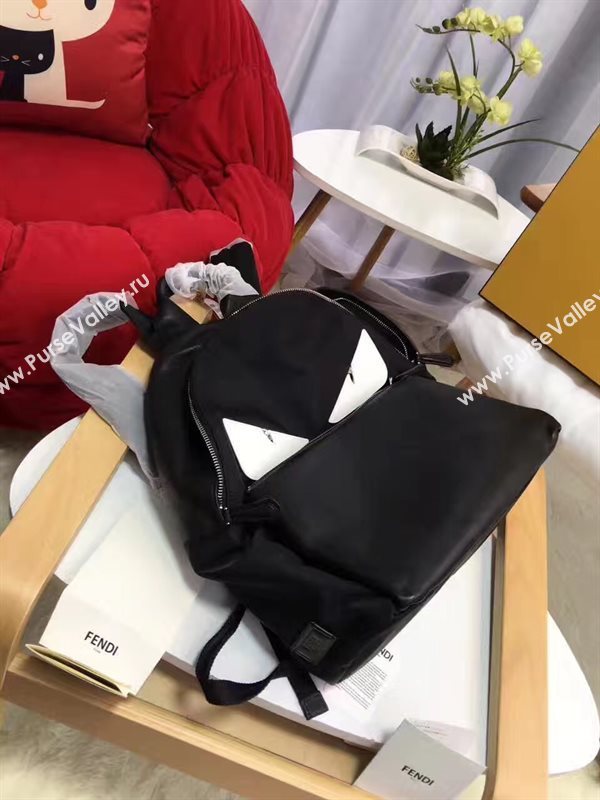 Fendi large backpack black white v bag 5573