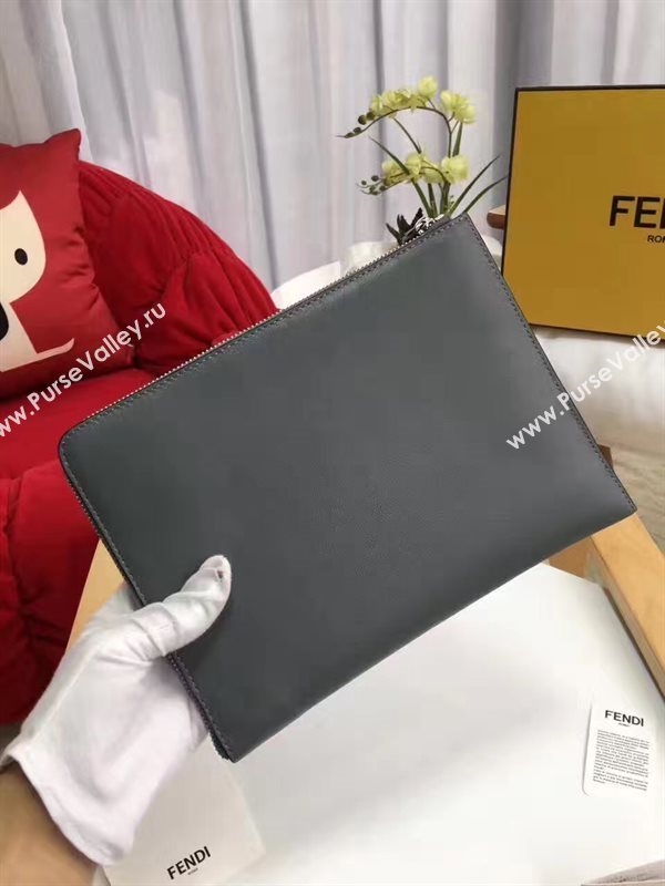 Fendi gray v clutch rainbow bag 5575